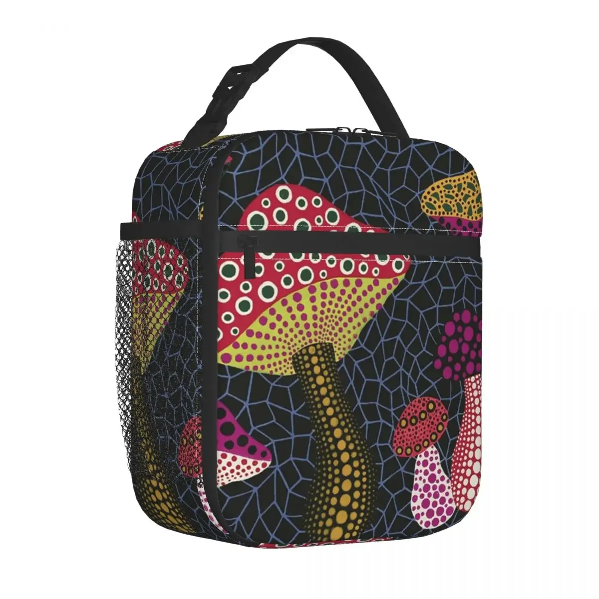 Custom Yayoi Kusama Lunch Bag Women Cooler Thermal Insulated Lunch Box for Kids School Children