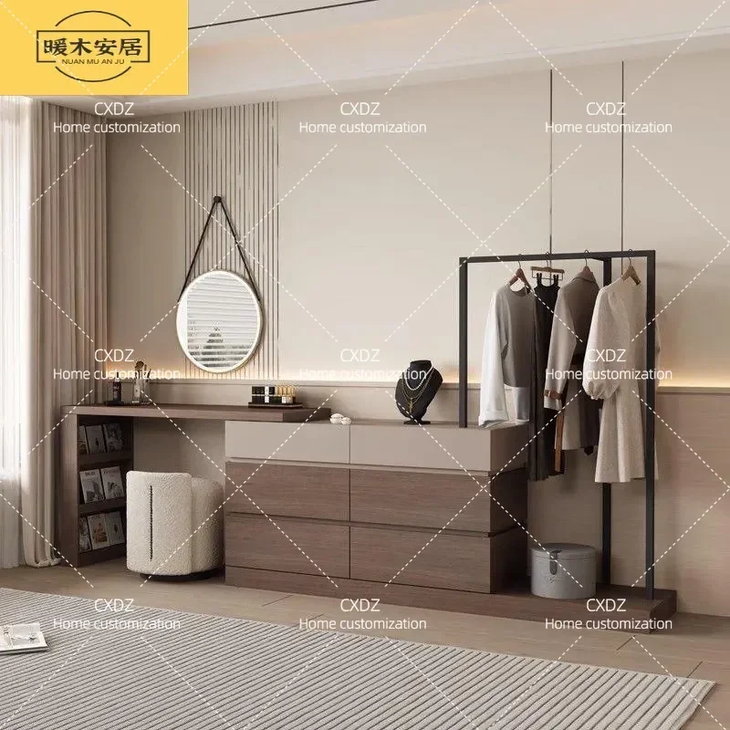 Modern Simple Chest Dresser Bedroom Bedside Coat Rack Multi Functional Integrated Storage Locker