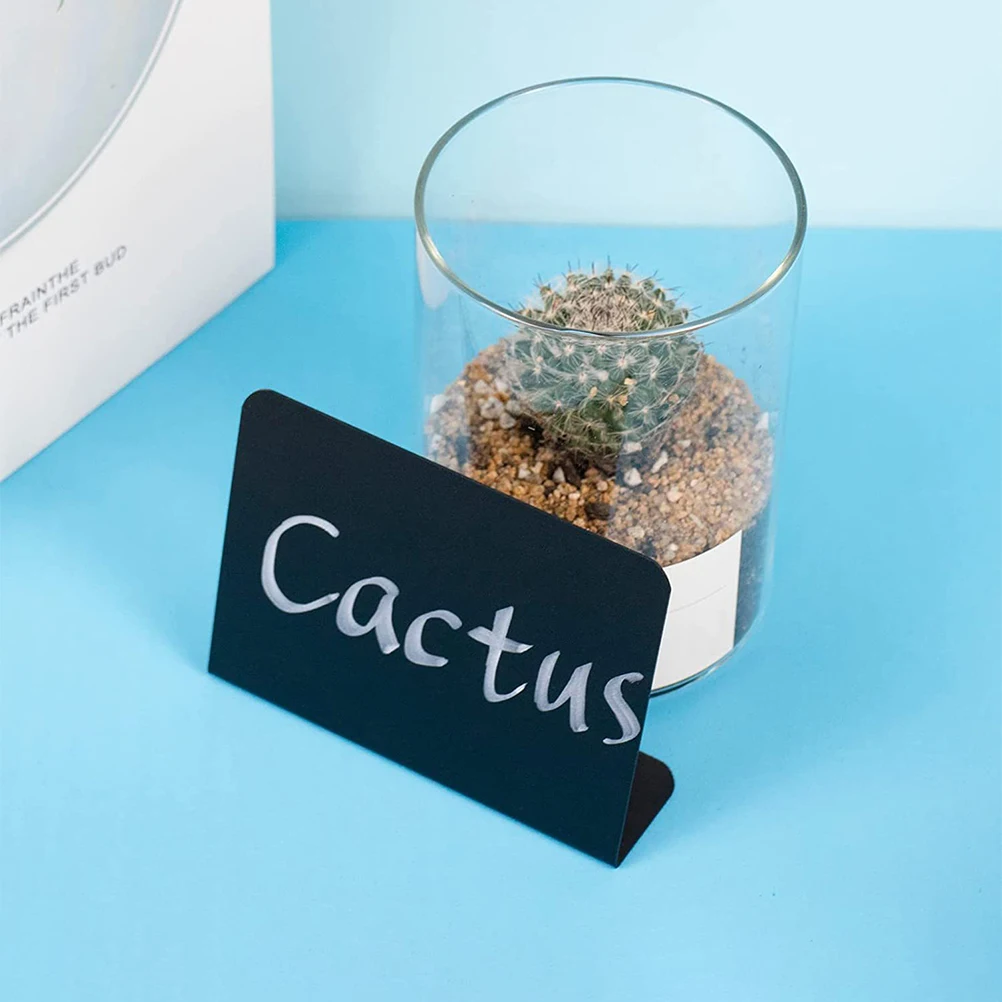 1 Set Mini Chalkboard Sign Small Blackboard Message Board For Tabletop Food Labels Party Wedding Display Chalkboards Erasable