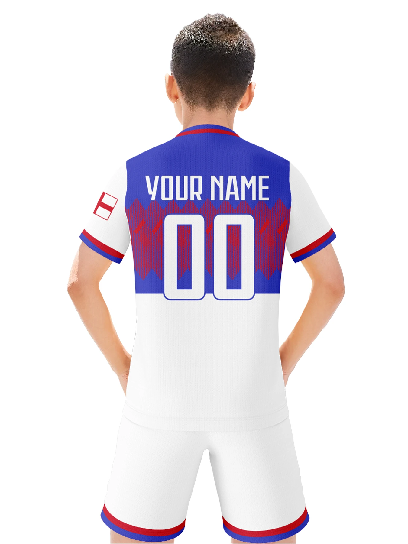 Custom Kids England Soccer Kit Personalized Football Set with Name & Number, Breathable National Team Training Uniform