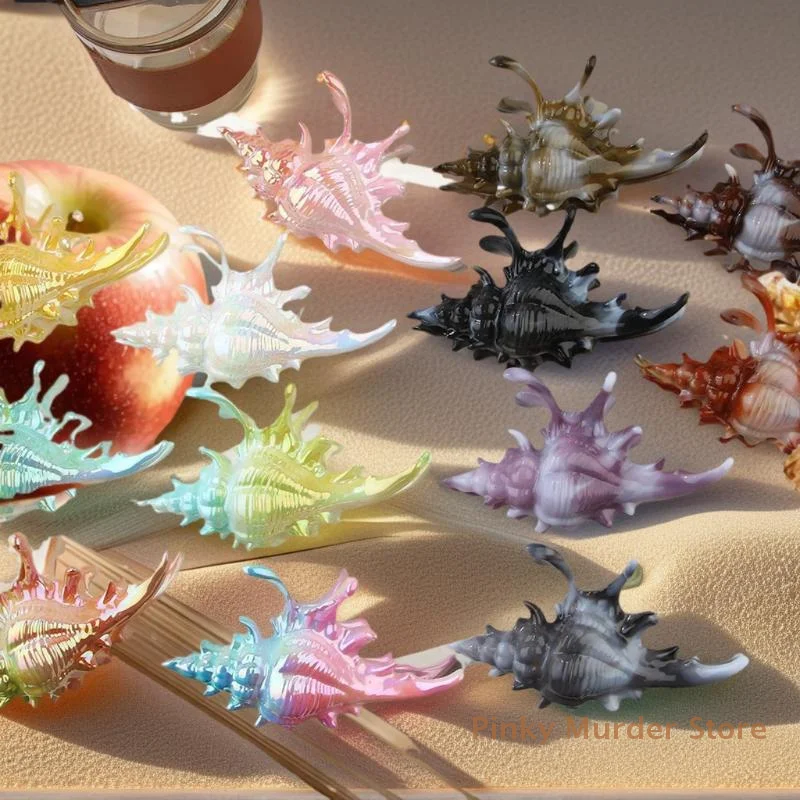 

{JYA2} 1 Pc Hair Claw Elegant Shark Clip Creative Conch Hairpin Colorful Gift For Summer Beach Headwear Hair Accessories