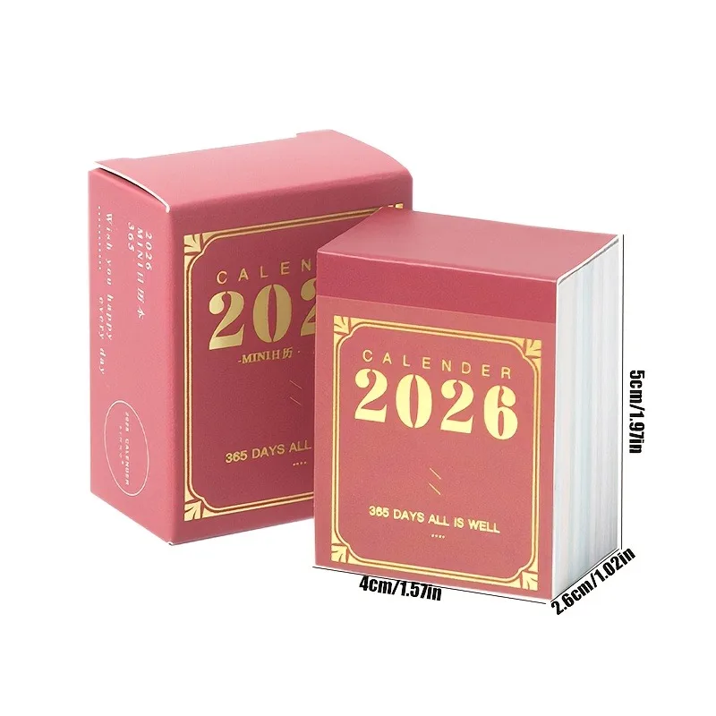 2026 Mini Calendar,Undated Daily Planner for Office School Home,Compact Desk Organizer Notebook,Gift for Students Professionals