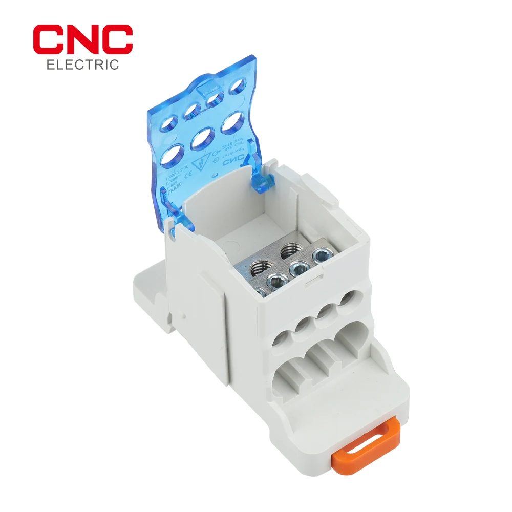 CNC UKK Series Unipolar Junction Box 1pcs One-in Multi-out Terminal Unipolar Standard Rail High Current