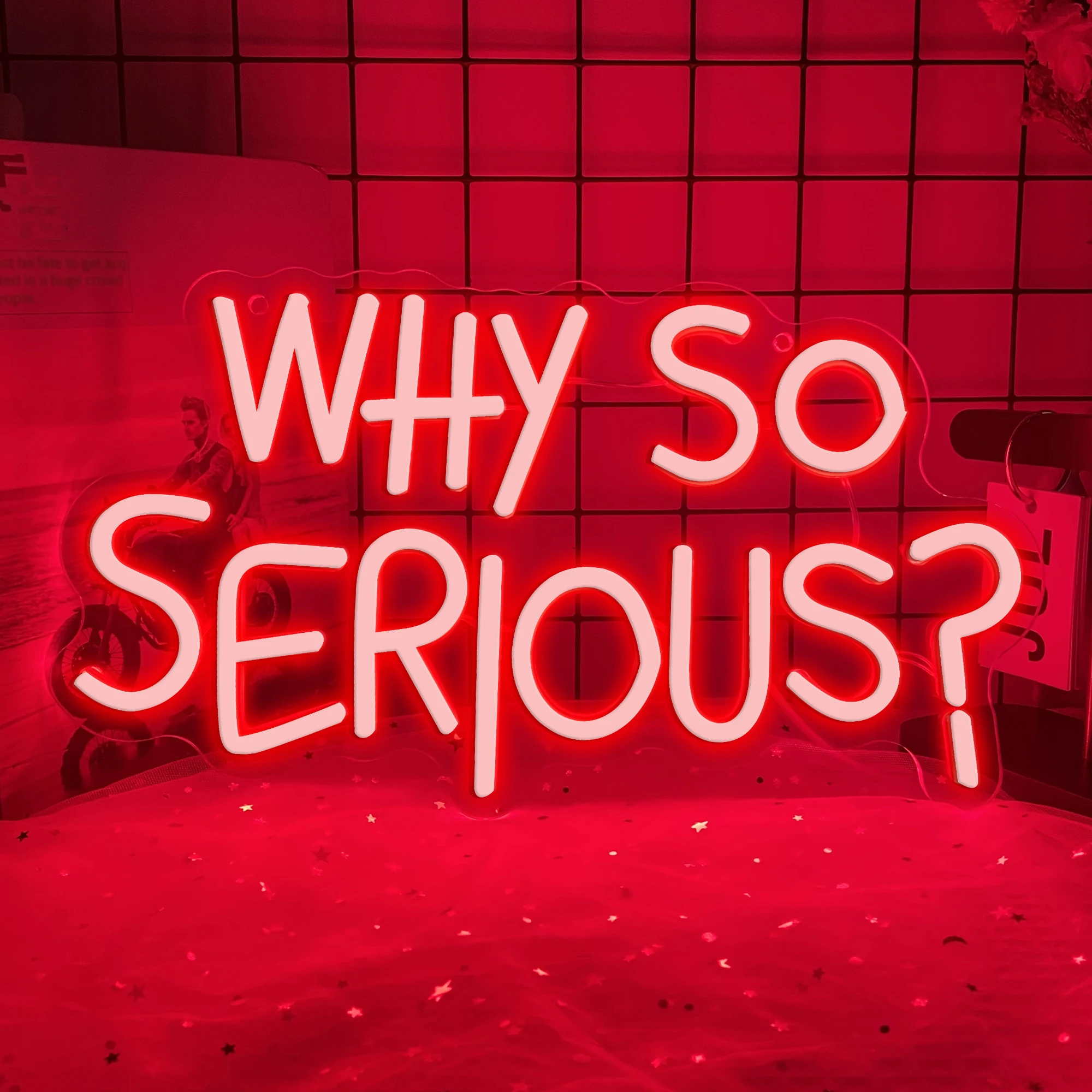 Joker why so serious？ Neon Sign, for Bedroom, Living Room, Man's Private Space, Bar, Kids Room, Game Room, Club