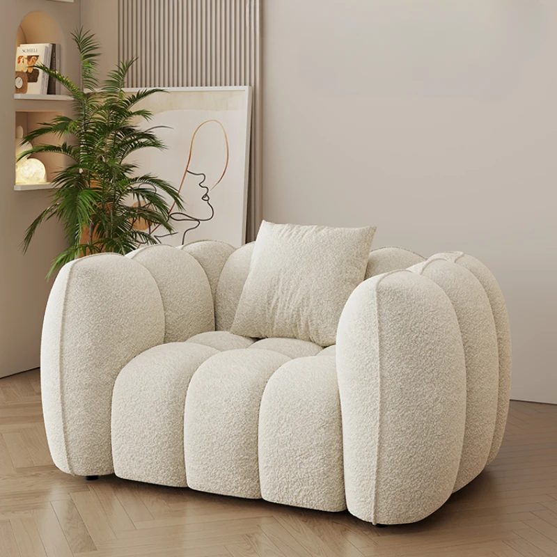 

Single Designer Living Room Sofas Modern Nordic White Lounge Sofa Individual Reclining Divani Da Soggiorno Home Furniture