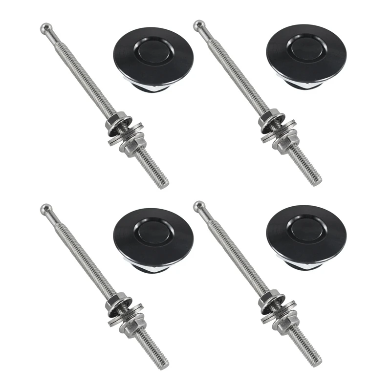 4X Quick Release Latch License Plate Lock Clip 1.25 Inch Diameter Aluminum Alloy Car Hood Pins Lock Clip Kit