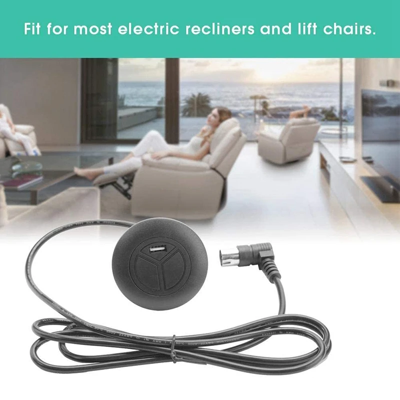 

Exquisite-Power Recliner Remote With USB 5V 1A Port Electric Recliner Switch For Electric Recliner And Lift Chairs 2 Button Swit
