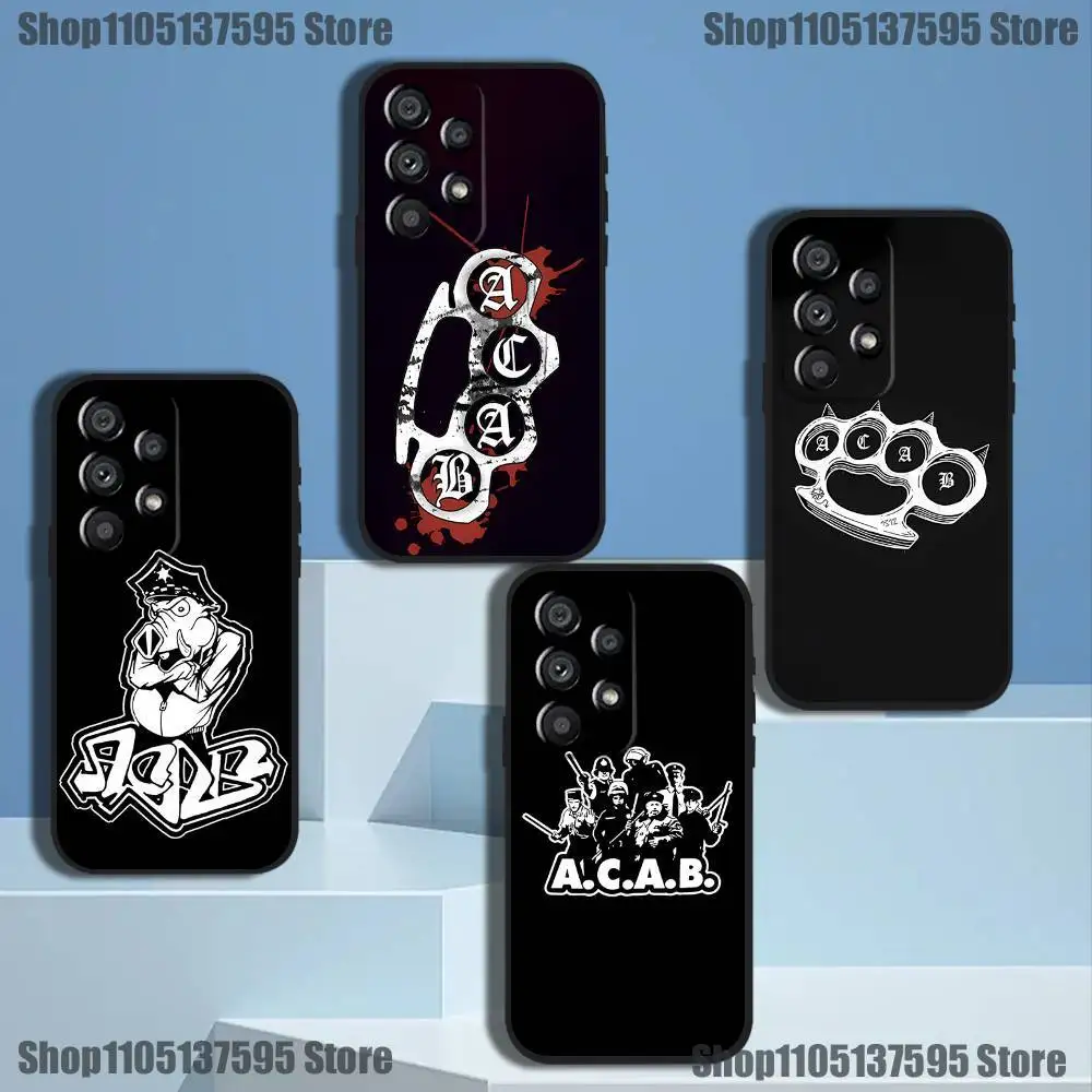 

Ultras Acab Phone Case For Samsung Galaxy A73,31,32,72,41,53,52,71,22,5G,Note,J7,8,9 Soft Black Cover
