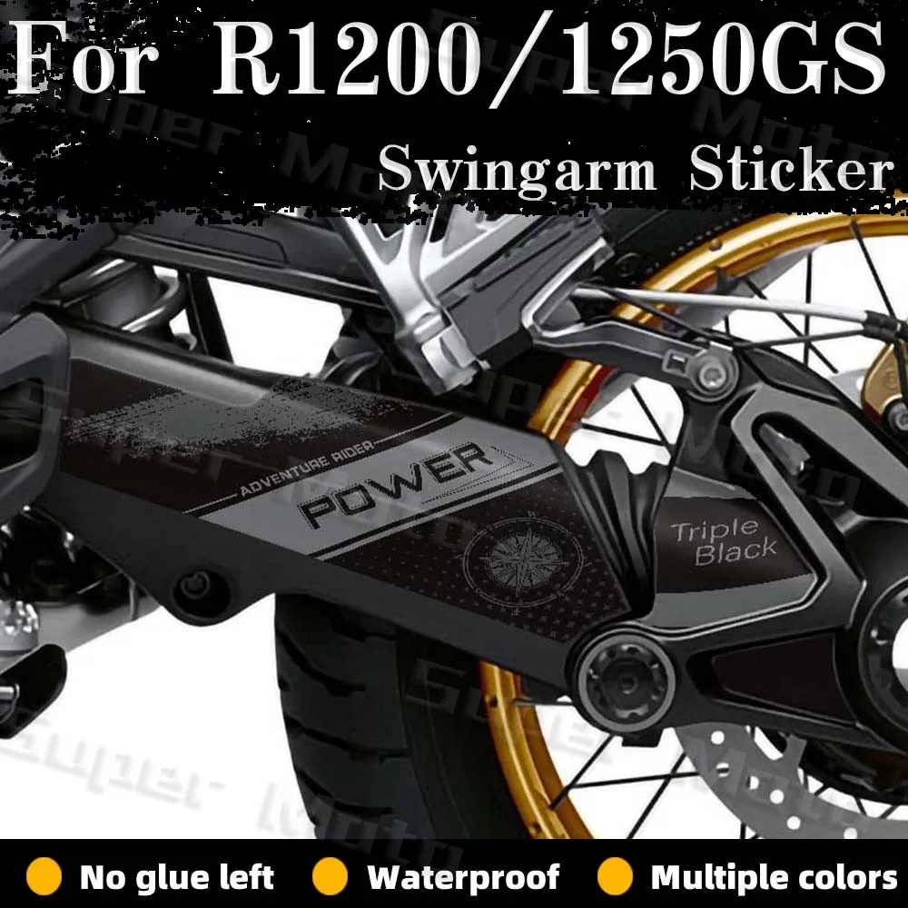 Motorrad-Schwingenschutz, rotierender Wellen-Aufkleber, wasserdicht, für R1200 GS/GSA Triple Black 13–18, R1250 GS/Adv 19–22