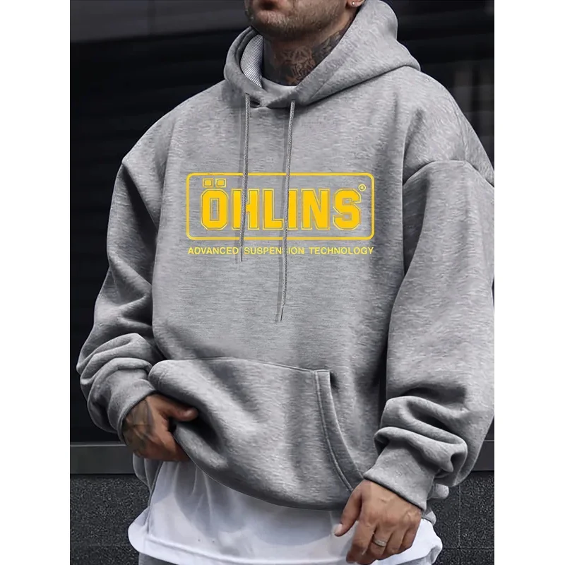 Autumn Winter Unisex Thermal Hoodies Men Women Long Sleeves Suspension Car Motorcycle Sport Racing Ohlins Shock Sweatshirt