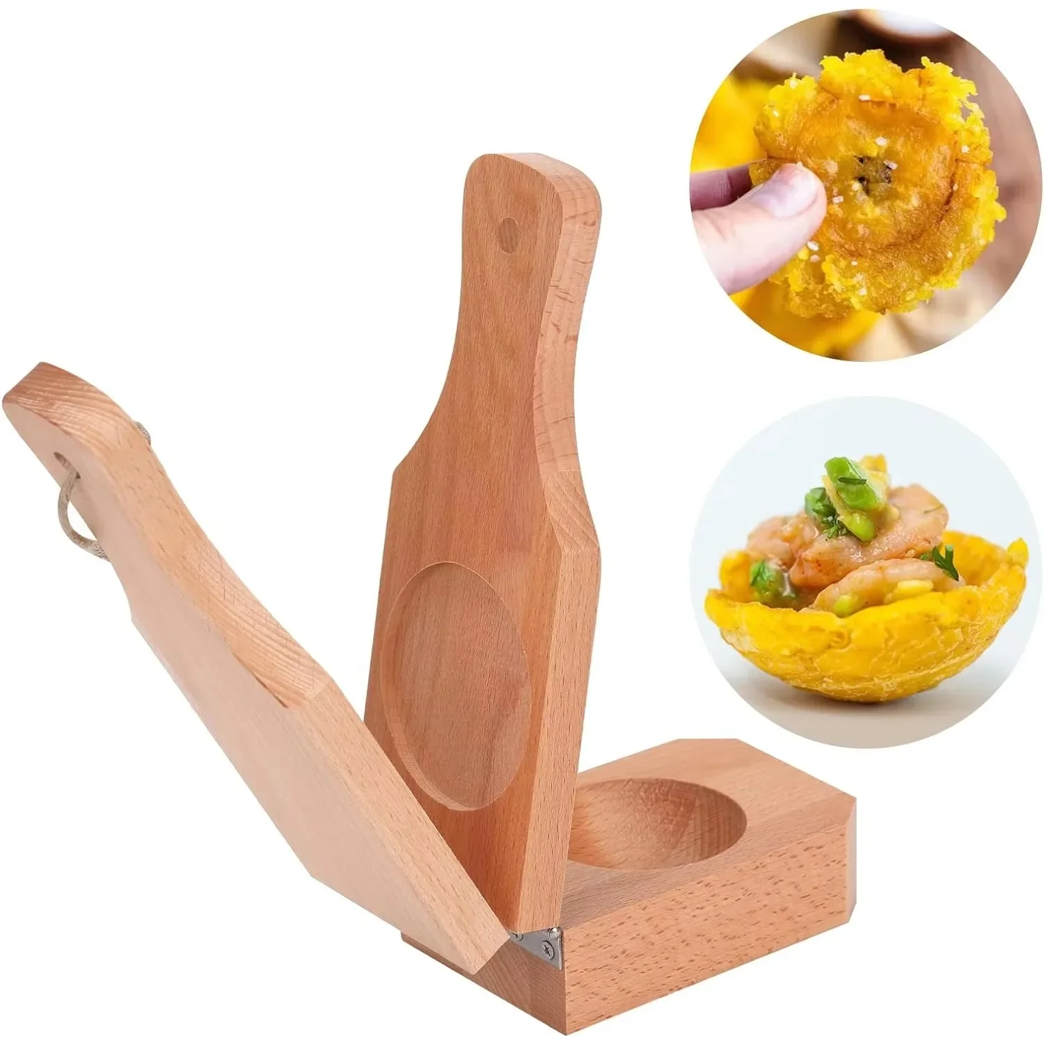 Crusher Tools Banana Press Ground Beef Smasher Plantain Cup Tortilla Wooden Manual Potato Maker Tostone