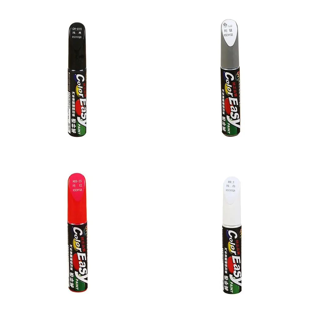 Car Touch Up Pen Set Car Paint Surface Repair Scratch Repair Paint White Gray Black Red Mixed Color Paint Pen