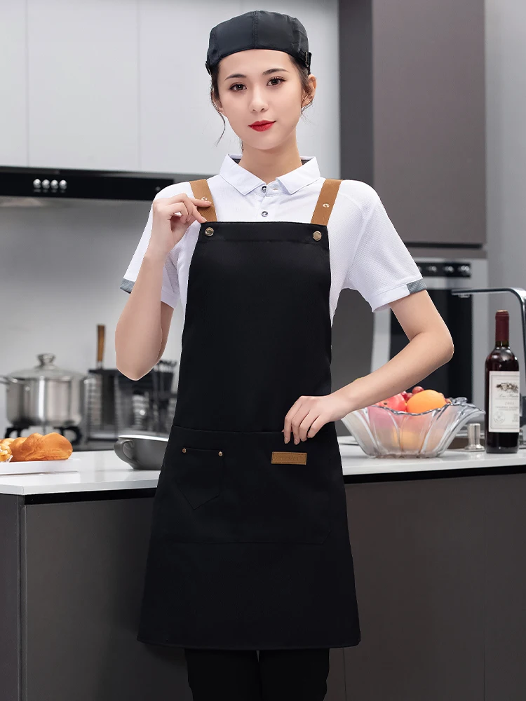 케이터링 작업복 세트 레스토랑 주방 앞치마 요리 모자 바베큐 베이킹 밀크티 카페 뷰티 네일 스튜디오 유니폼 가정용