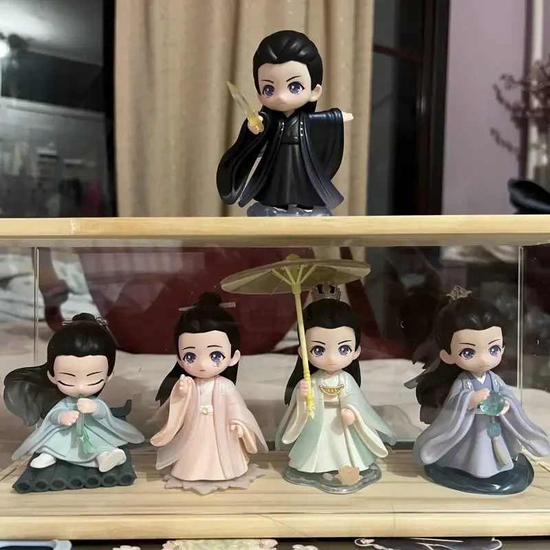 The Longest Promise Official Original Yu Gu Yao Shi Ying Xiao Zhan Q Version Doll Zhu Yan Ren Min Pvc Figurine Doll Toy Stand