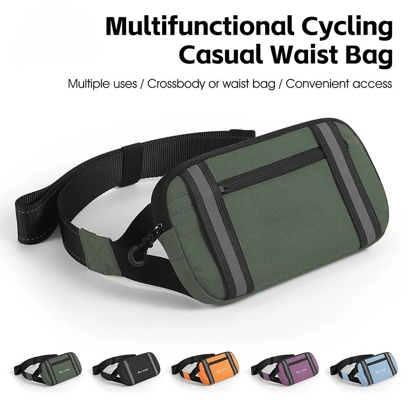 

Многофункциональная спортивная поясная сумка для бега и велоспорта, поясная сумка с карманом для телефона, регулируемым ремешком для пеших прогулок на открытом воздухе