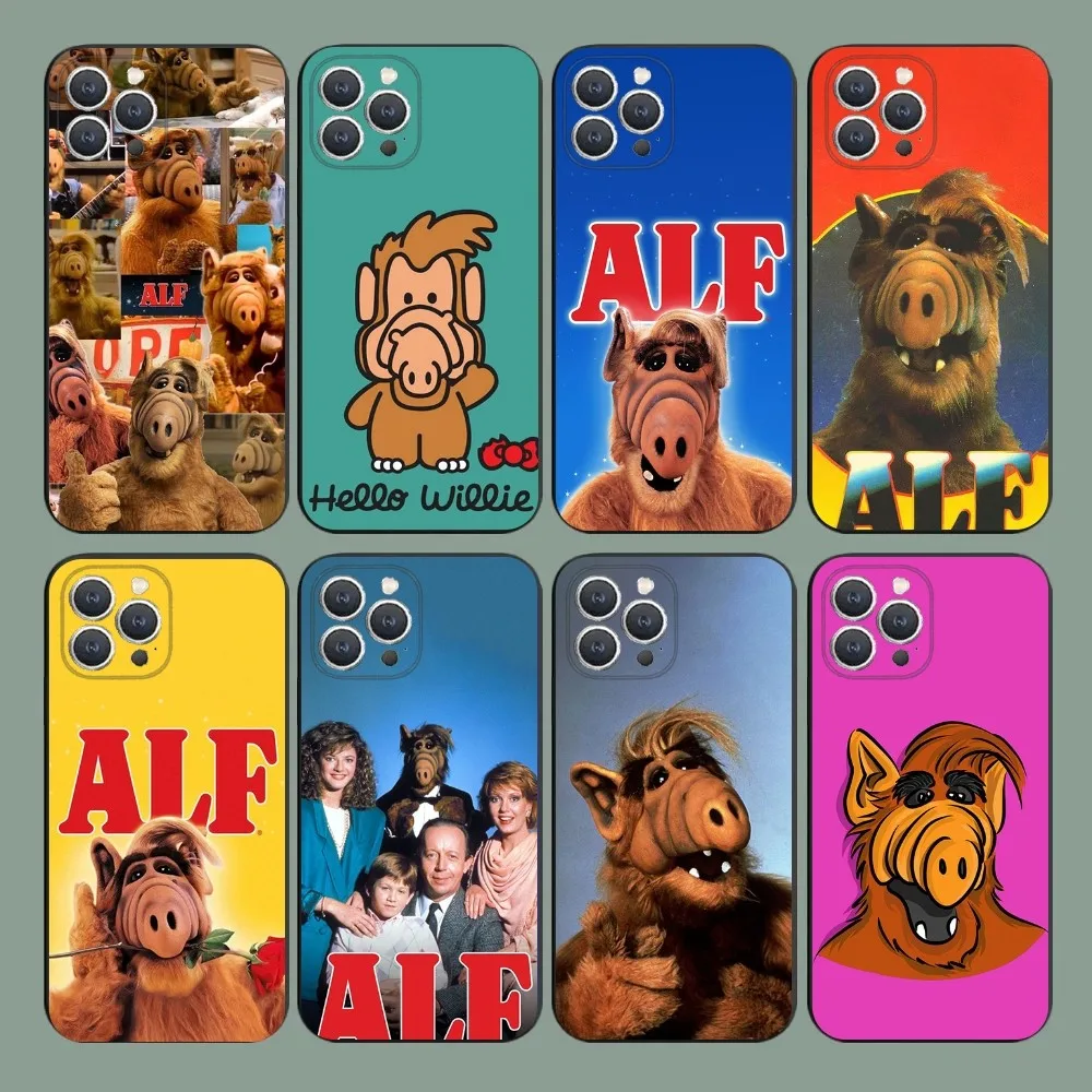 

TV Series A-Alf Phone Case For iPhone 15,14,13,12,11,Plus,Pro Max,XS,X,XR,SE,Mini,8,7 Soft Silicone Black Cover