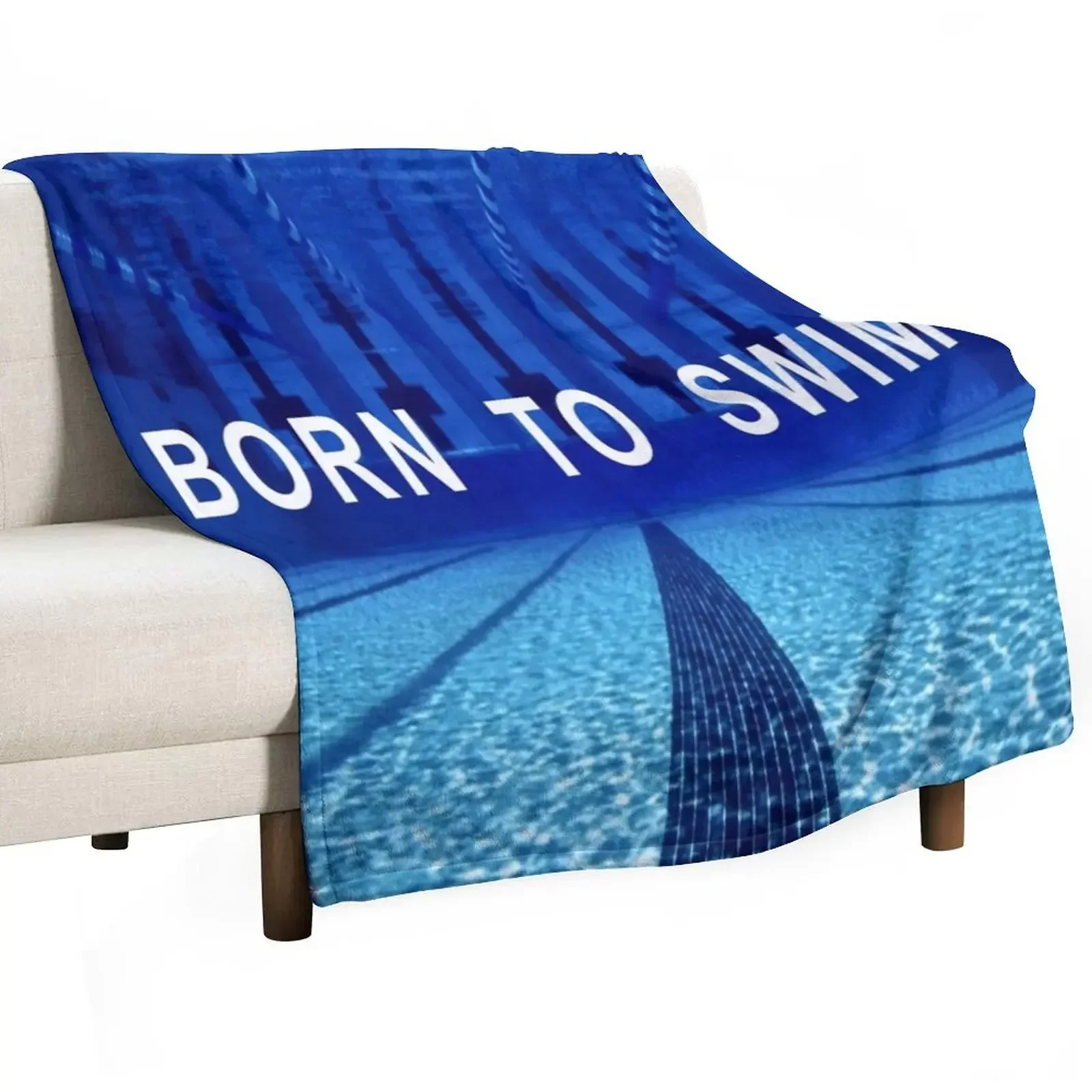 

Swimming Inspirational Quote Throw Blanket manga Polar Blankets