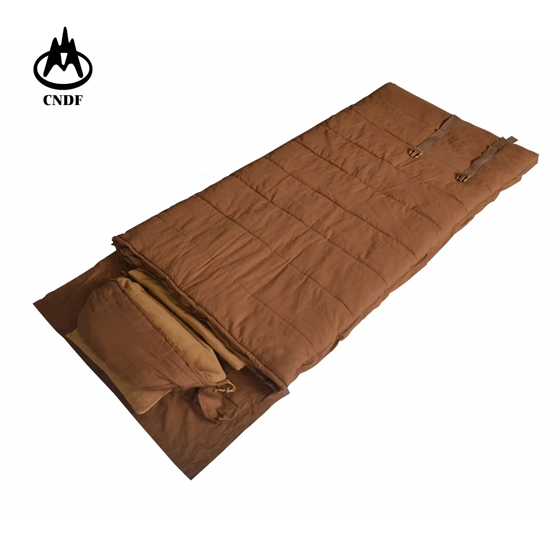 Hot sale big size luxurious waterproof 100% cotton canvas sleeping bag 8.3kg canvas sleeping bag with pillow