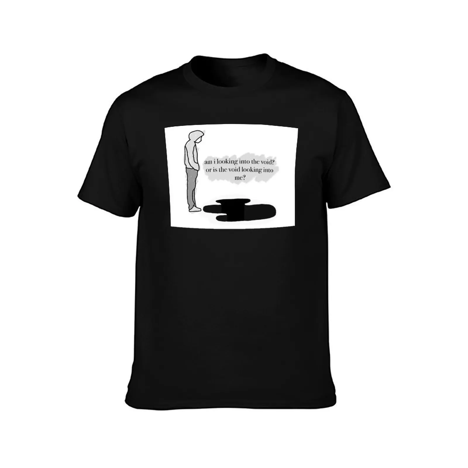 the void T-Shirt, Summer Casual Cotton Tee, Oversized Streetwear Tops, Vintage Graphic Print, Loose Fit Short Sleeve