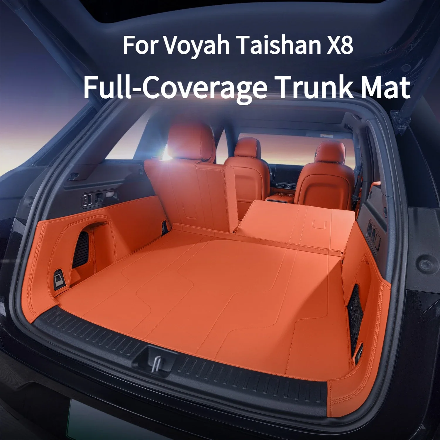Cargo Liner For Voyah Taishan X8 / Titan X8 2026 Full Surrounded Waterproof Wear-Resistant Trunk Mat Seat Back Pad Accessories