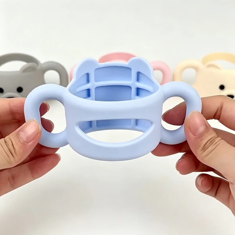 Silikon-Babyflaschengriffe, schmaler Flaschenhalter für Strohhalmflaschen, hilft dem Baby, die Flaschen zu halten, passend für Standard-Flaschenzubehör. – Detail 4