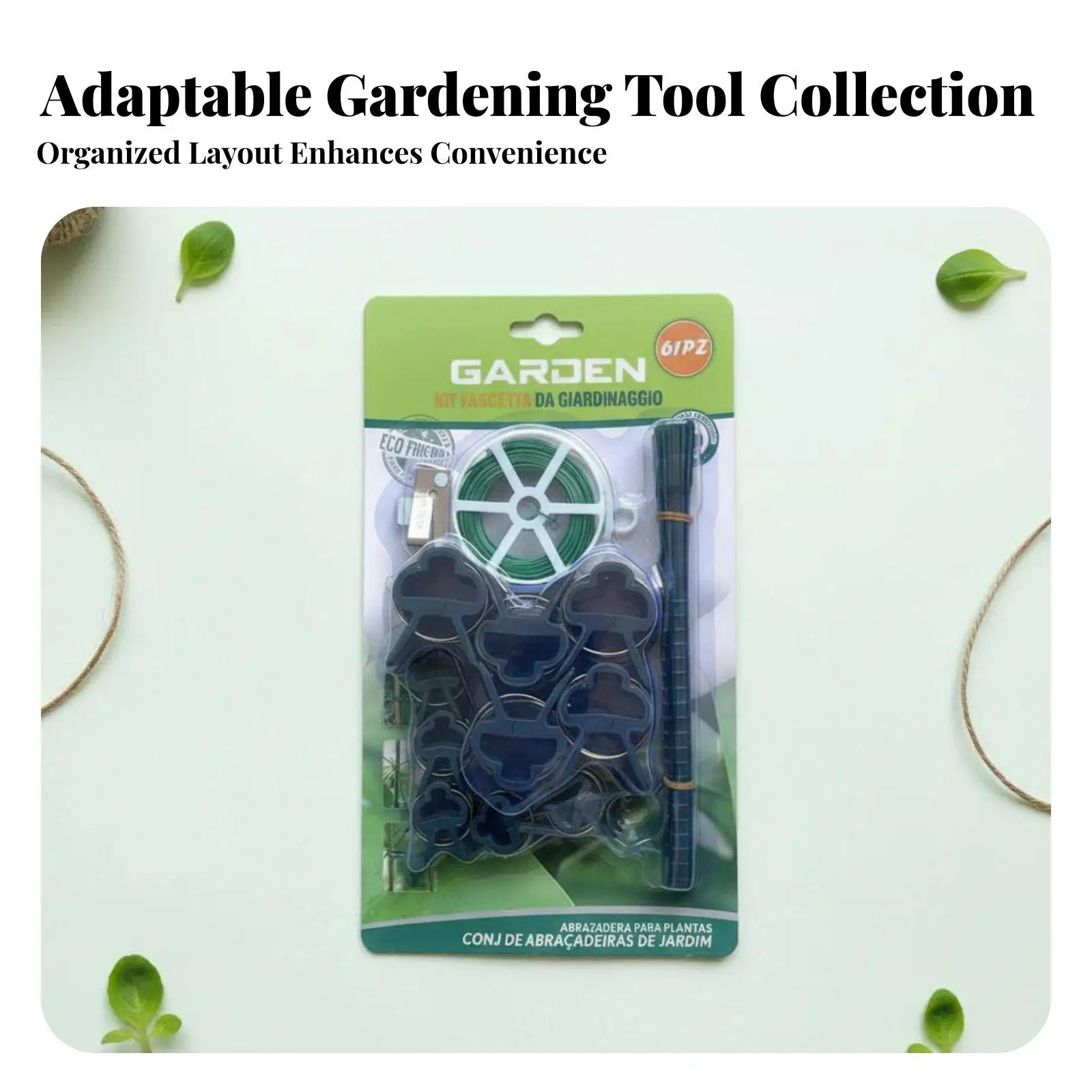 Reusable Plant Clips and Ties Kit 61 Pieces Garden Trellis Tools for Climbing Plants Vegetables Flowers Support