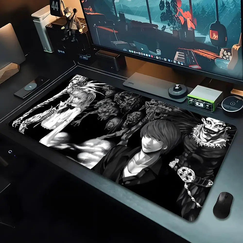 

Коврик для мыши «Аниме: Тетрадь смерти», большой игровой коврик с прошитыми краями, утолщенный, для компьютерной клавиатуры и стола