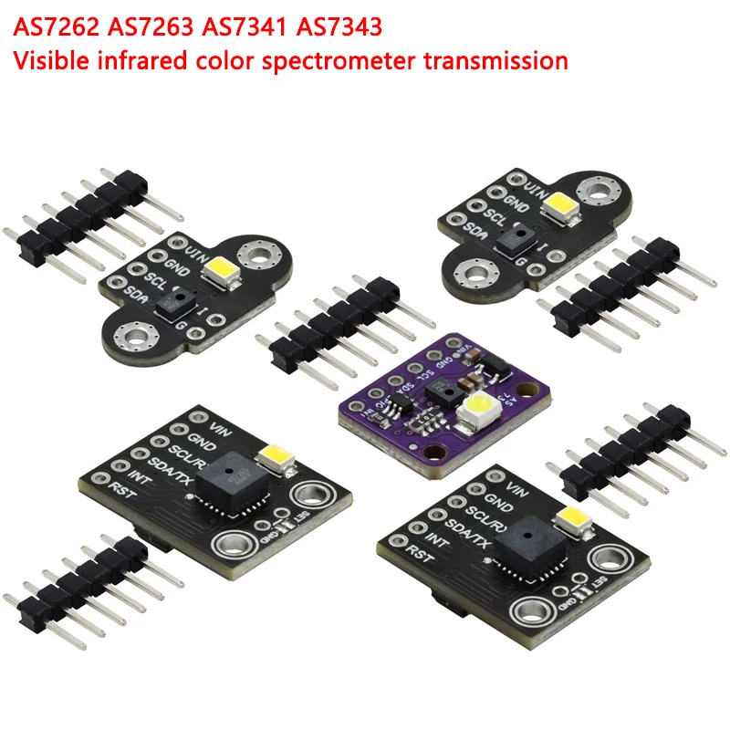 GY-AS7262 AS7263 AS7341 as7343, luz infrarroja visible, modulo de sensor de color y espectometro