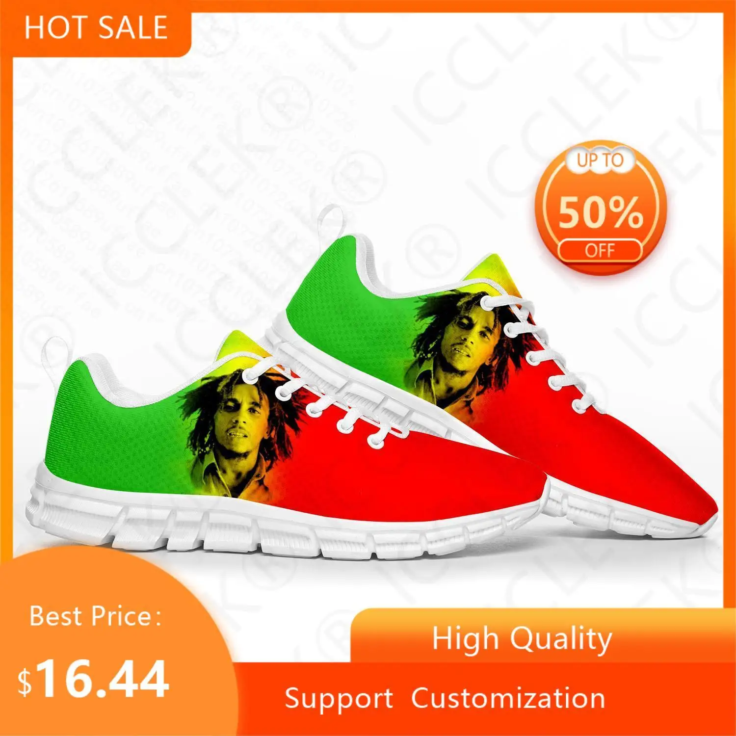 Reggae Rock Musik Star Bob Marley Sport Schuhe Herren Frauen Teenager Kinder Kinder Turnschuhe Custom Hohe Qualität Paar Schuhe