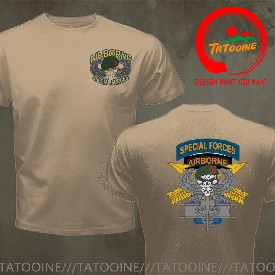 Funny Design US Army Airborne Special Force Skull SF 7th Medical Shirt Men Fashion Trendy Casual Clothing Stylish Tops Tee Shirt