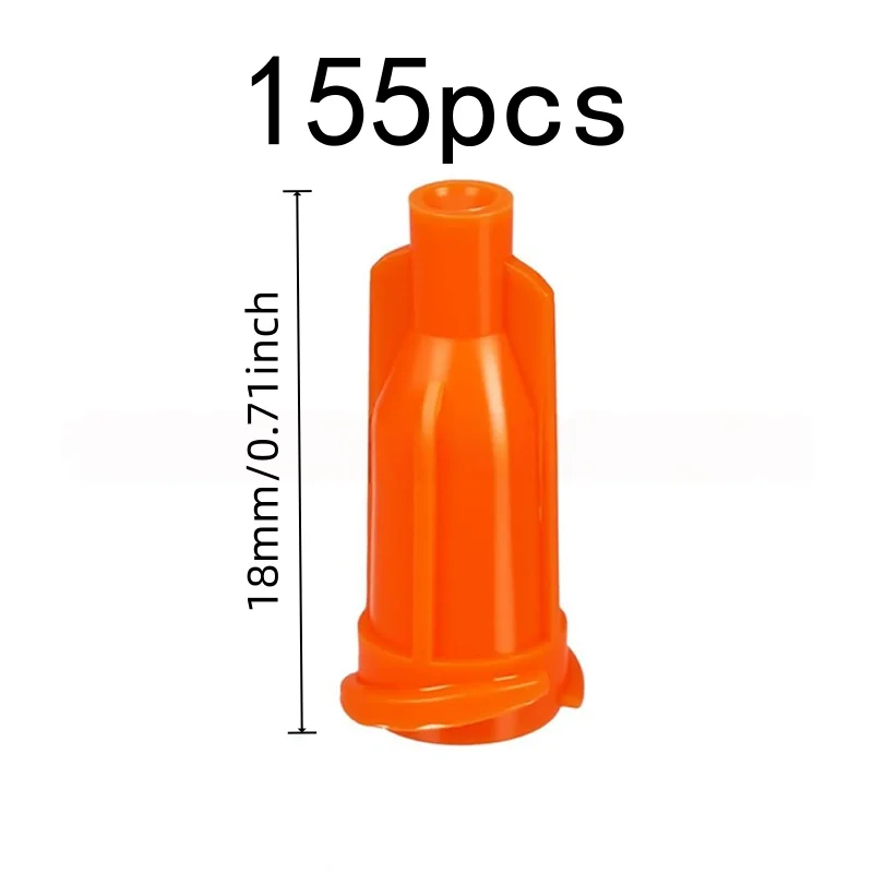155 pcs Needle Hub Sealing Caps, Durable Plastic Material for Glue Bottle Sealing, Multipurpose, Versatile
