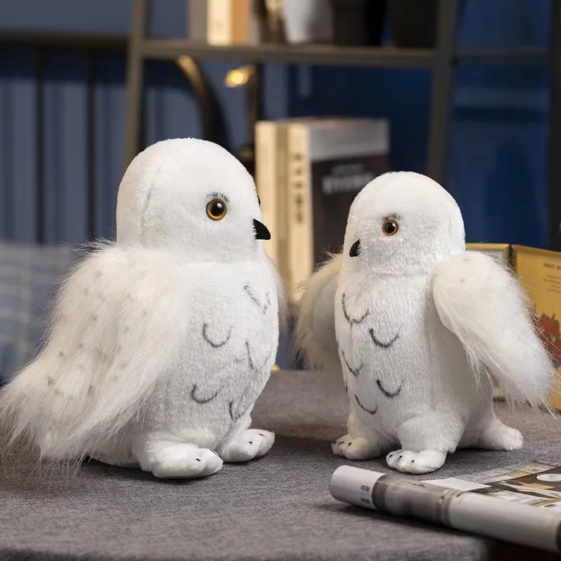 Hot Harris Magician Boy Owl Hedwig Plush Toy Potter Film and Television Surroundings Douglas Guide Snow Owl Toy Wholesale