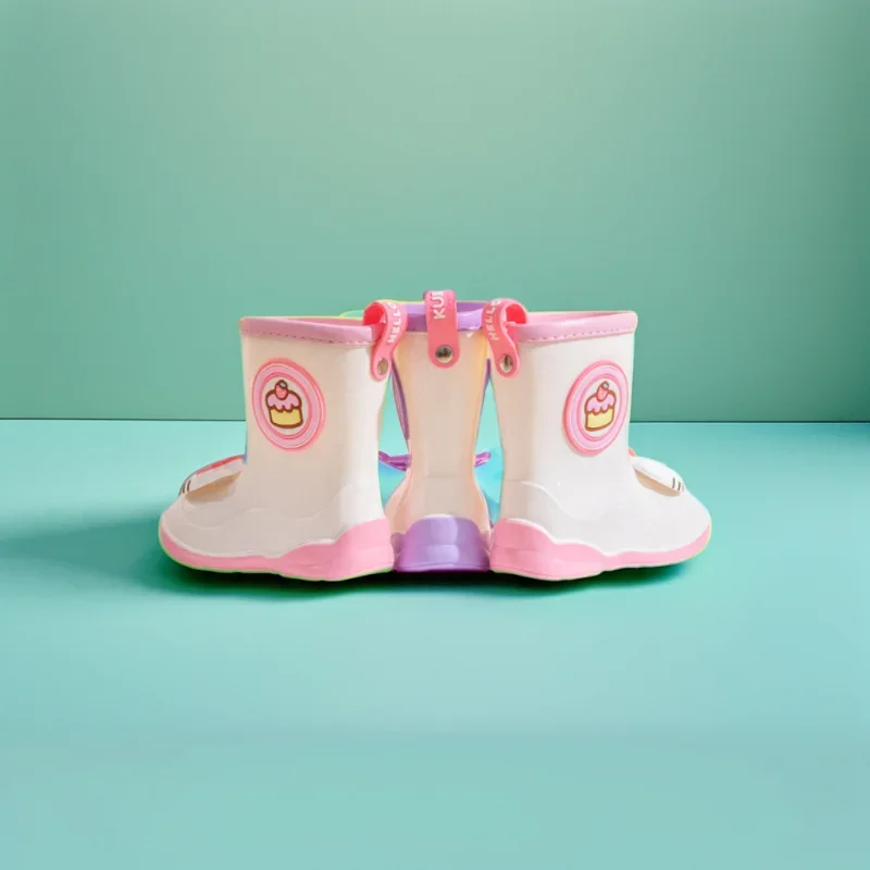 Sanrio scarpe da pioggia ragazze ragazzi Kid stivaletti da pioggia scarpe impermeabili scarpe da acqua con punta tonda scarpe morbide in gomma per