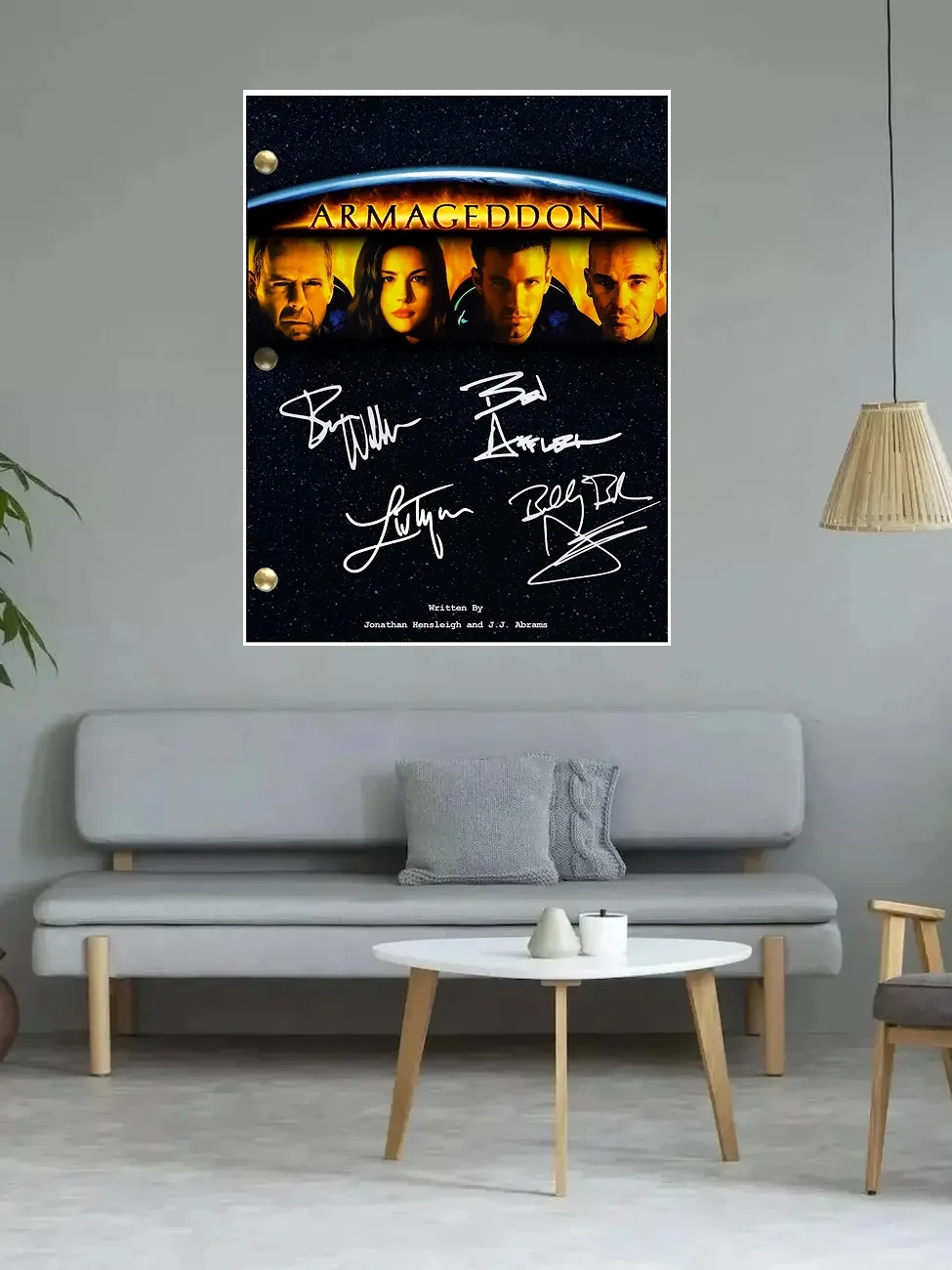 Armageddon Movie Autographed Signed, Print Art Canvas Poster, For Living Room Decoration, Home Wall Decor Picture