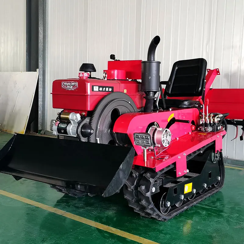 Customized Precision-Tilling Multi-Functional Mini Cultivator Crawler Tractor 22HP Heavy Duty with Excavator Tool