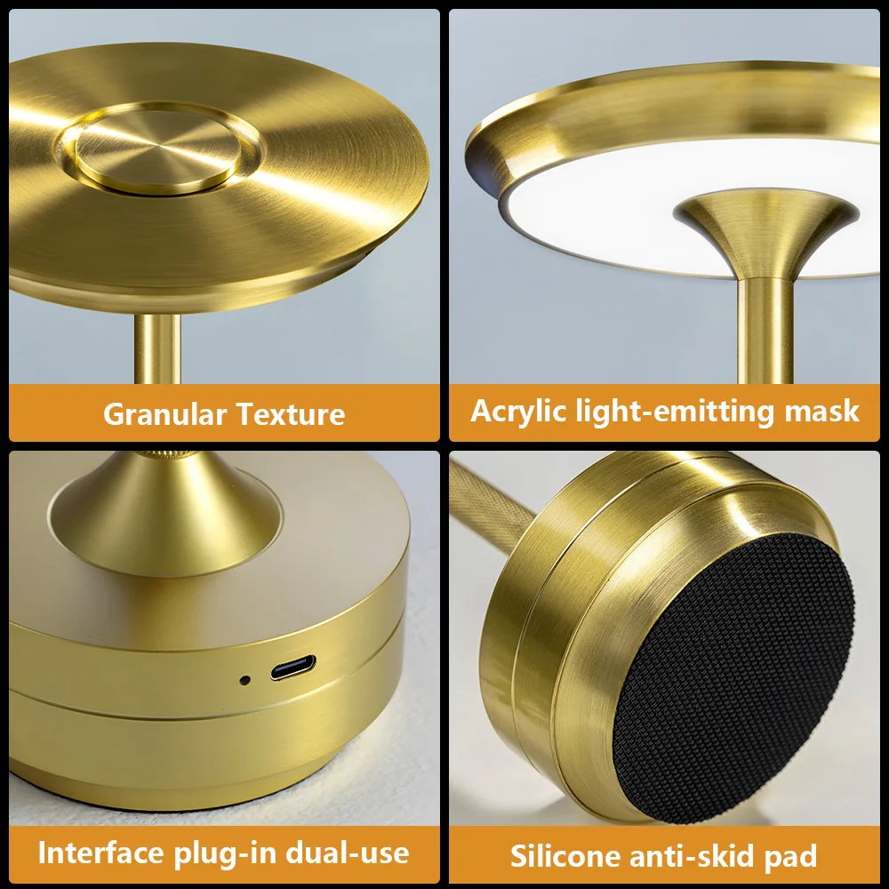 Unique Aluminum Decorative Desk Lamp Bar Counter Mood Lights Dimmable Reading Night Light Bedside Lamp Outdoor Garden Table Lamp