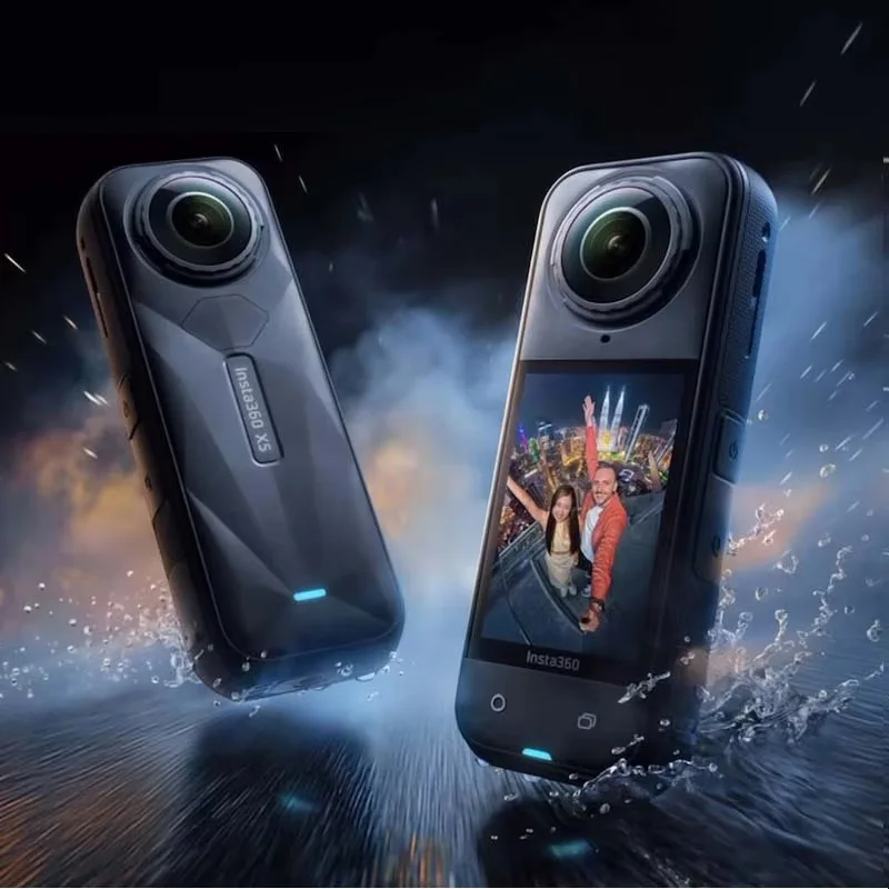 

Insta360 X5 360 Action Camera 2025 New Launch Replaceable Lenses Triple AI Chip Superior Low Light 185 Mins Run Life