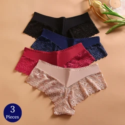 TrowBridge 3PCS/Set Women's Panties Sweet Lace Female Underwear Sexy Lingerie Breathable Woman Briefs Comfortable Underpants Hot