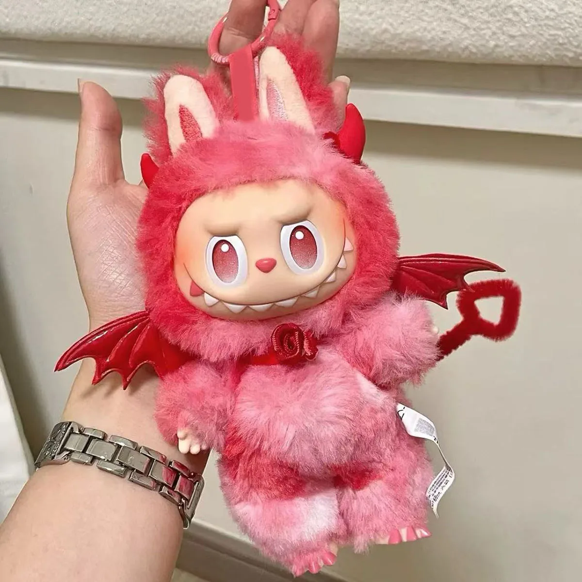 Mini Plush Doll Clothes Devil Clothes For Labubu&Cotton Doll Elf Wing Tail Horn Headwear Halloween Costume Accessory
