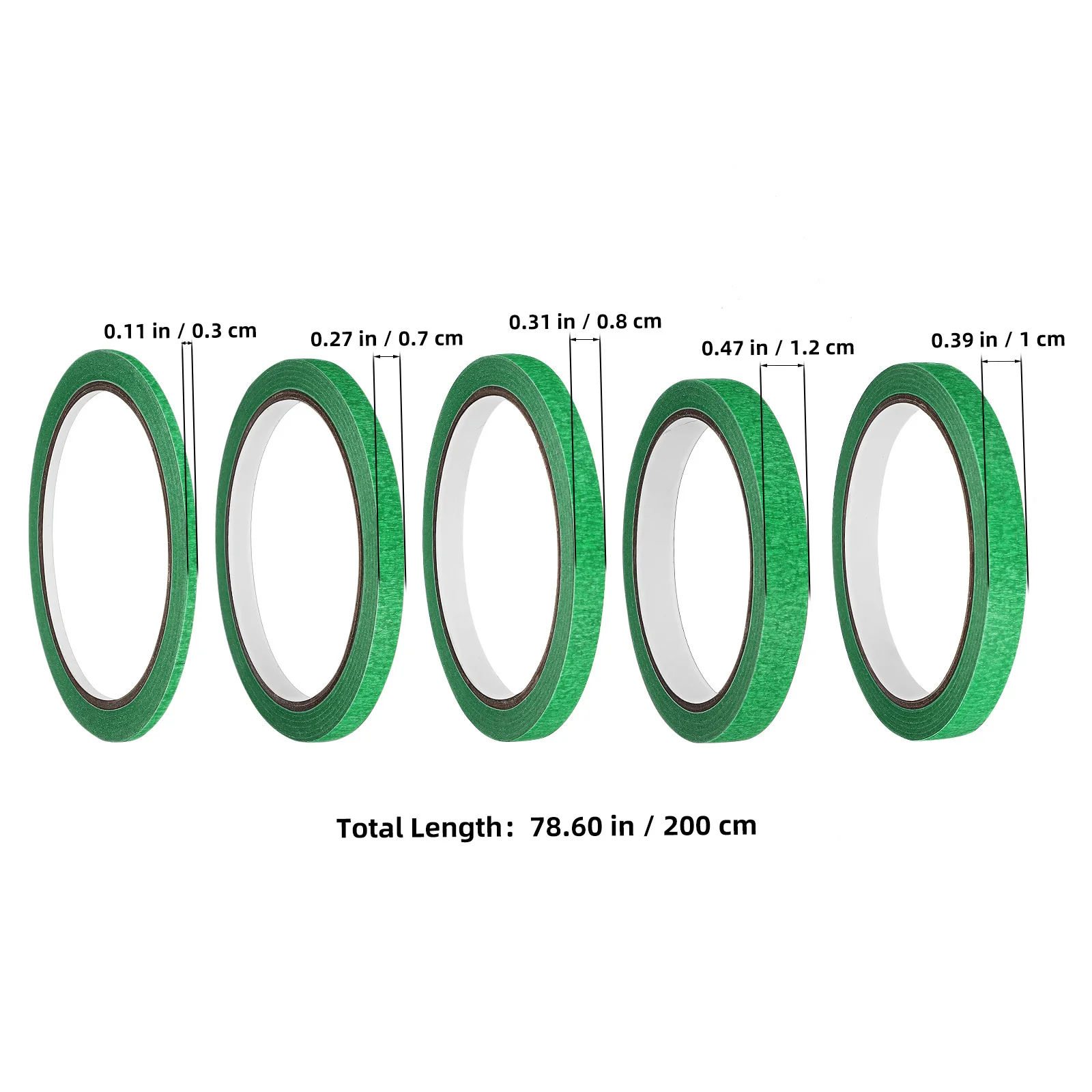 6 قطعة 6 لفات إخفاء ملون DIY بها بنفسك الحرف المائية ورقة صيانة السيارات سهلة إزالة الفنان الشريط الحرفية الشريط لفة