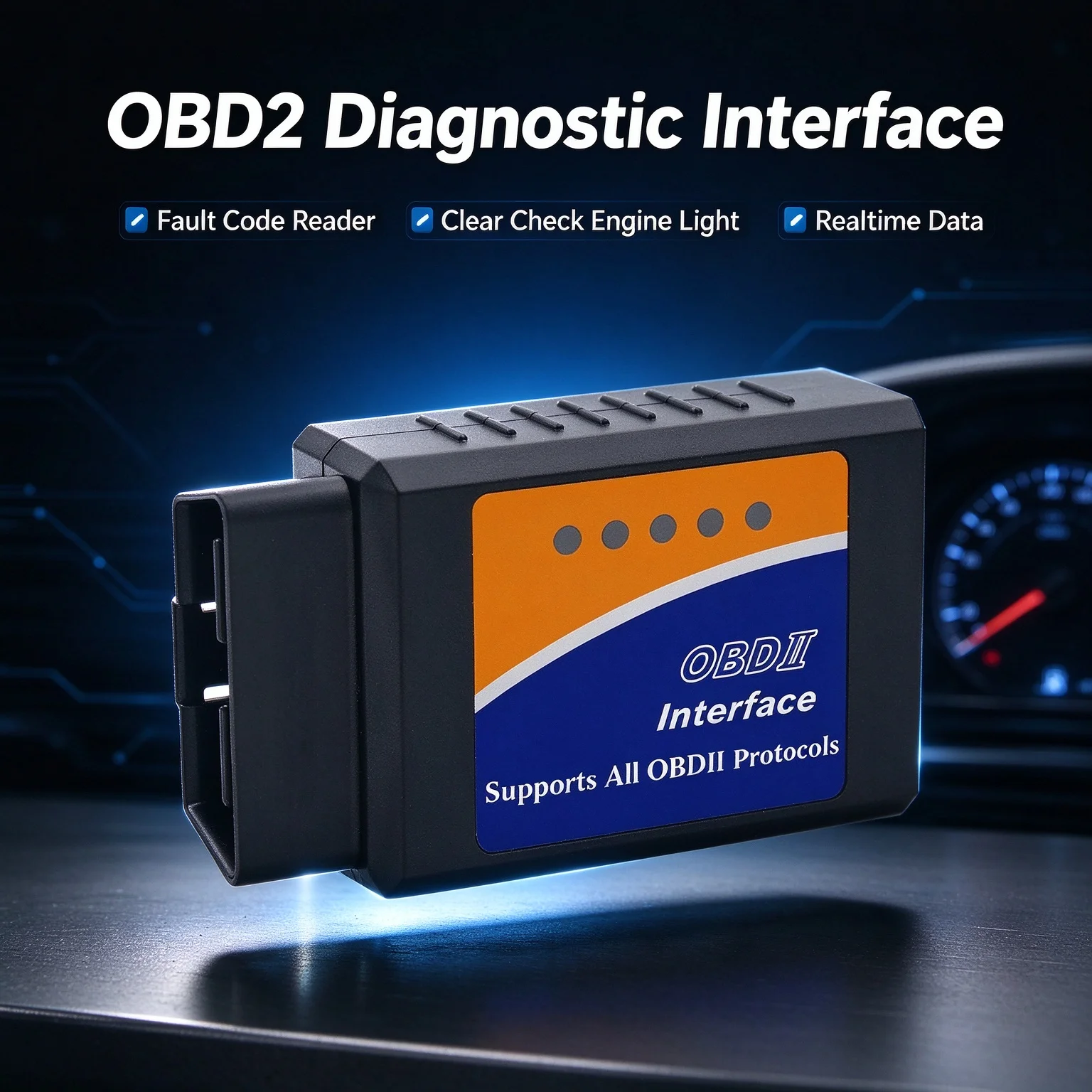 V1.5 Bluetooth OBD2 Scanner PIC18F25K80 OBDII Portable Car Diagnostic Scanner Auto Engine Fault Code Reader V03H4