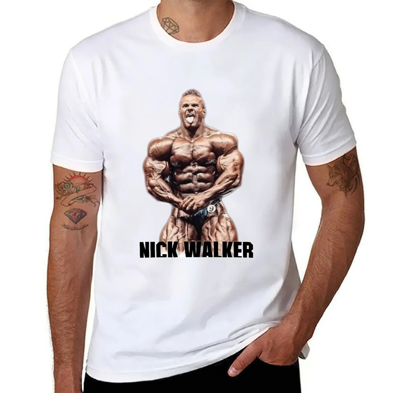 

Nick Walker Most Muscular Pose Bodybuilder Color T-Shirt t shirts designer man t shirts for men T-Shirt