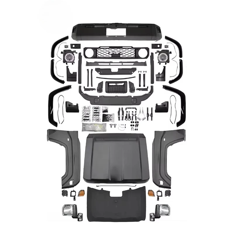 

New Style Old to New Body Kit Bumper Front and Rear Bumper Conversion Body Kit for Land Cruiser LC 76 Upgrade to 2024 Body Kit
