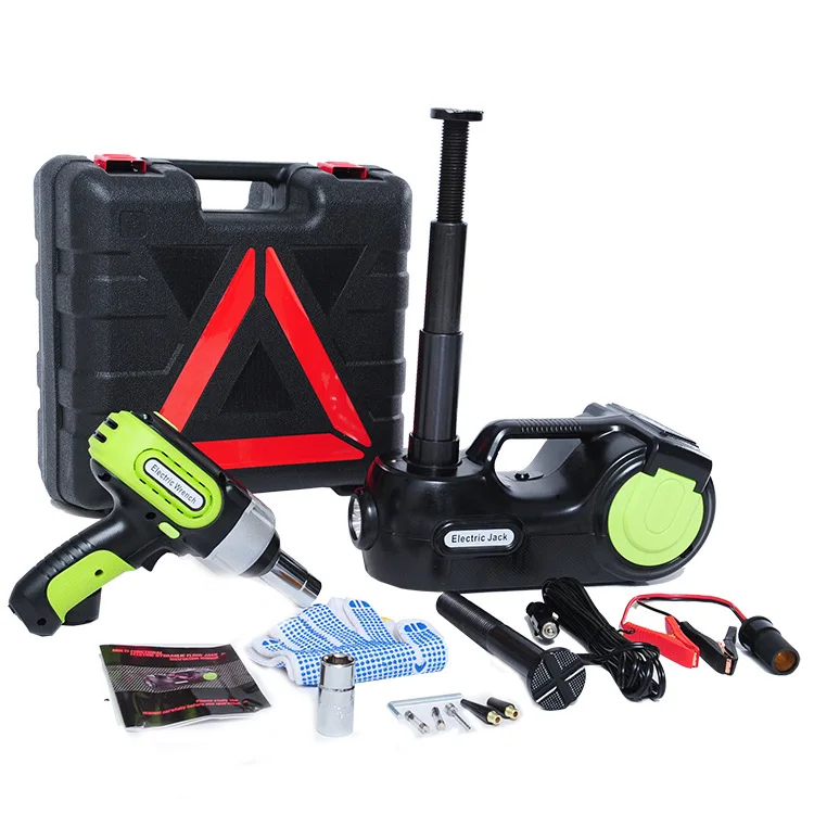 High Quality Electric Car Jack 5 Ton 12v Quick Jack Car Lift Kit with Impact Wrench 4 in 1 Lifting Jack for Car