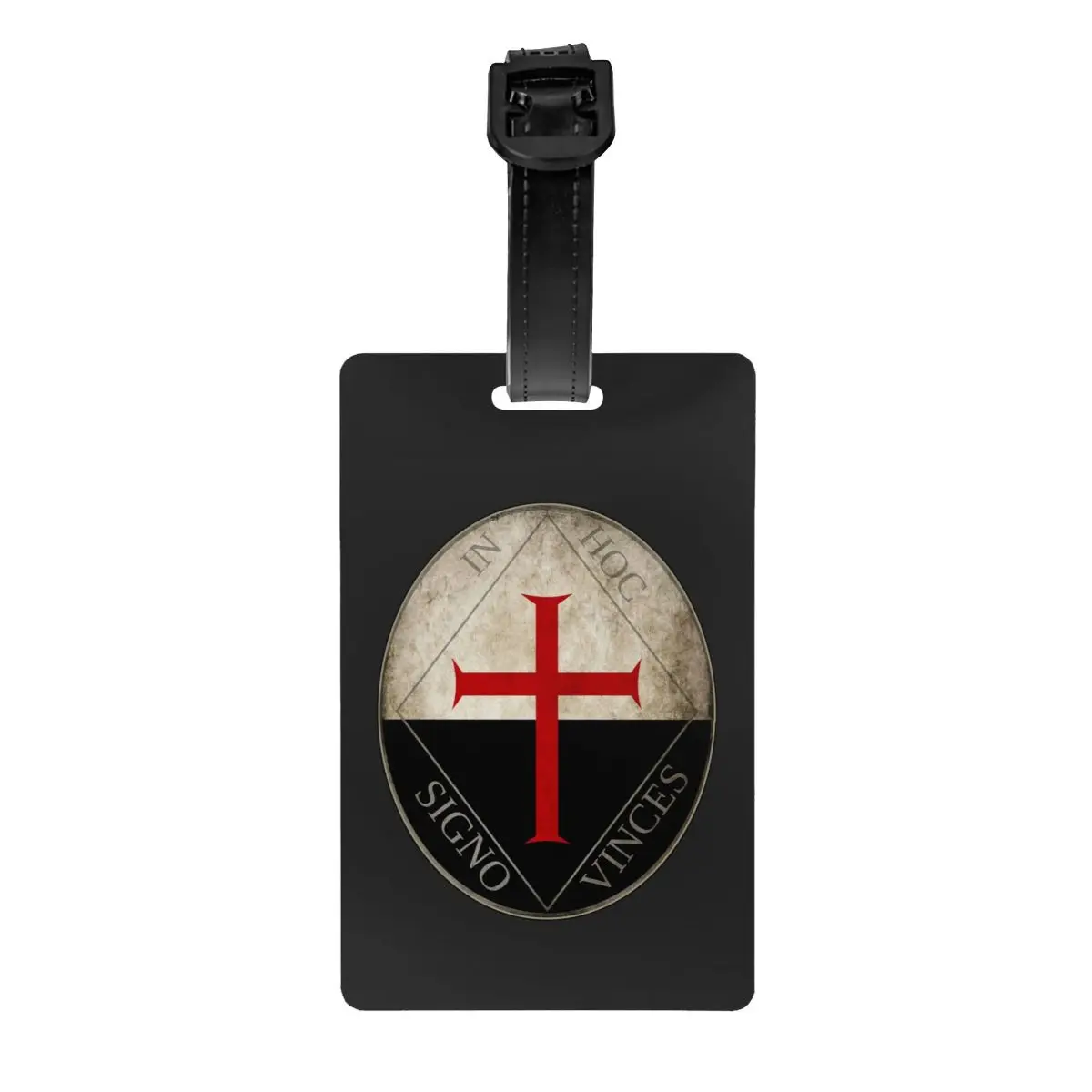 Custom Templar Knight Seal Cross Medieval Warrior Luggage Tags Custom Baggage Tags Privacy Cover Name ID Card