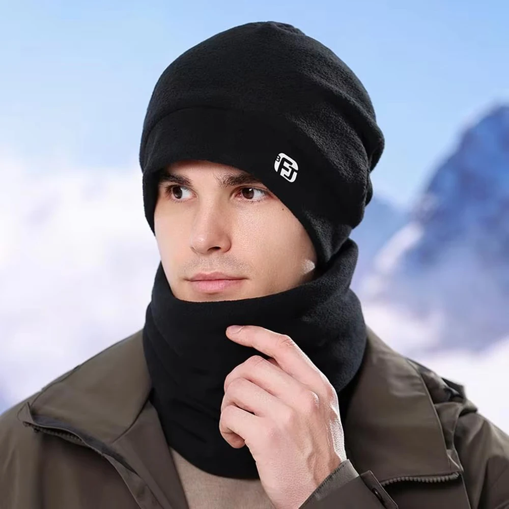 

Women And Men's Winter Hats Thickened Warm Knitted Outdoor Cycling Scarf Hat Windproof Skull Beanie Caps