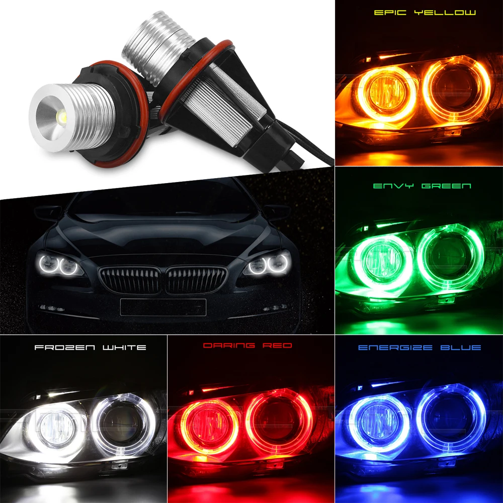 

2pcs Error Free LED Angel Eyes Car Ring Marker Light Bulb for BM W E39 E53 E60 E61 E63 E64 E65 E66 E87 525i 530i xi 545i M5