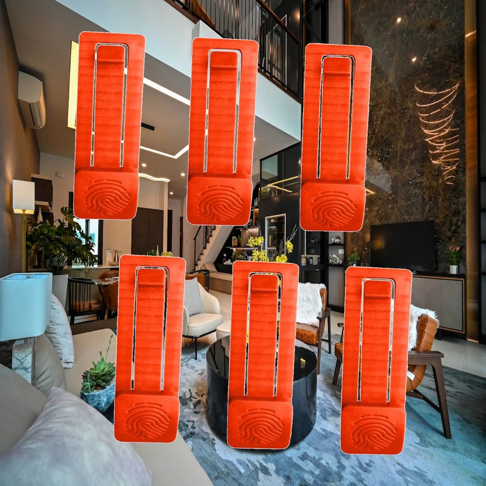 6x Surfboard Fin Clips Clamps Paddleboarding Replacement Versatile Enhanced Stability Water Control Lightweight Parts Buckles