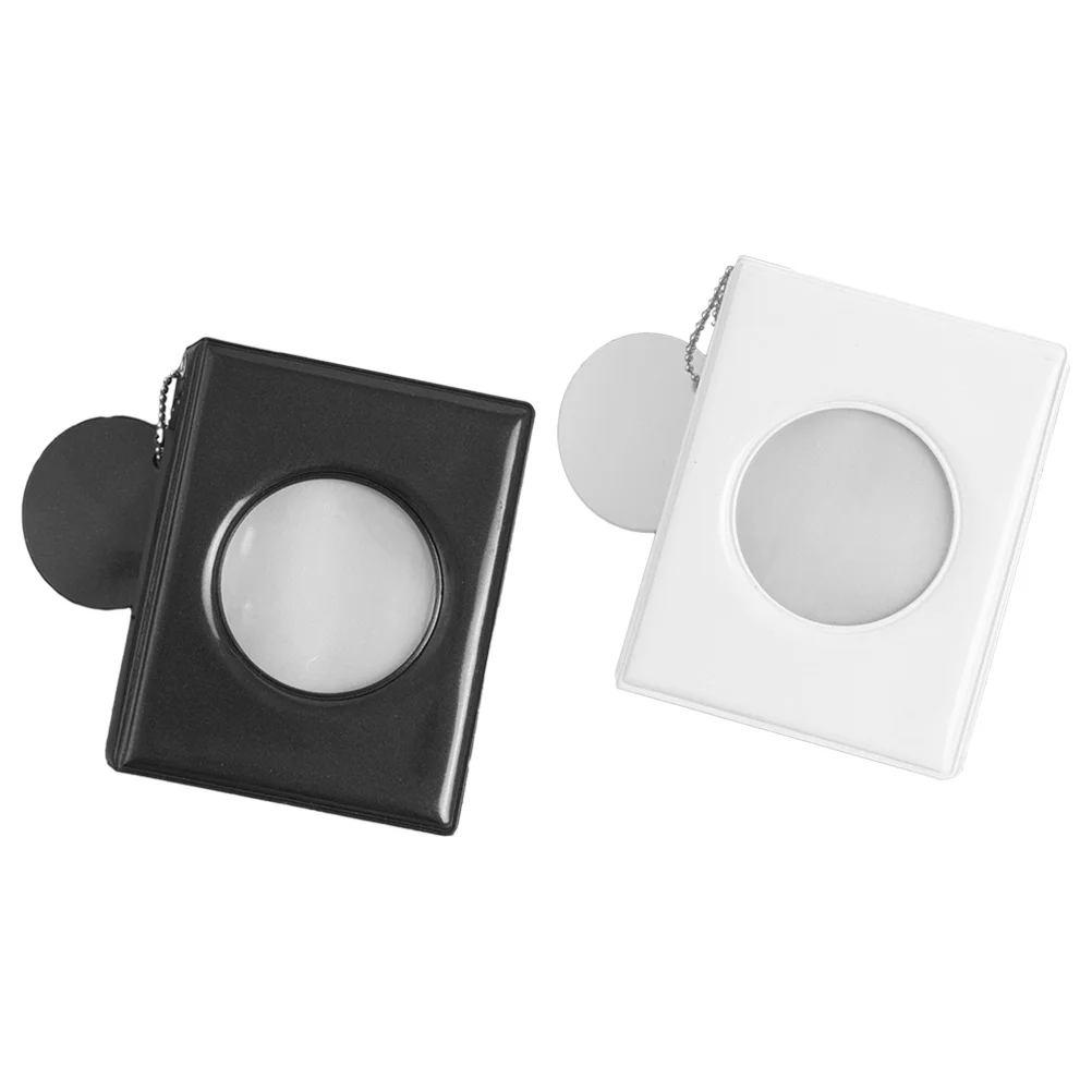 

2 Pcs Diy Photo Album Card Holder Book Pocket Cute Binder Small Photocards Mini Scrapbooking