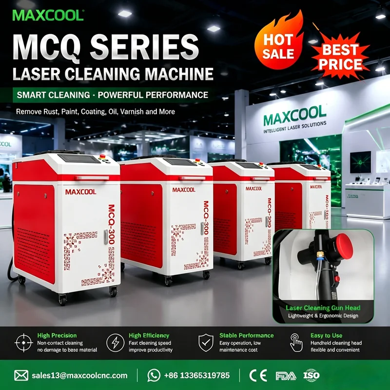 500W Pulse Fiber Laser Cleaning Machine MOPA Laser Rust Remover for Automotive Parts Mold Cleaning Paint and Oil Removal